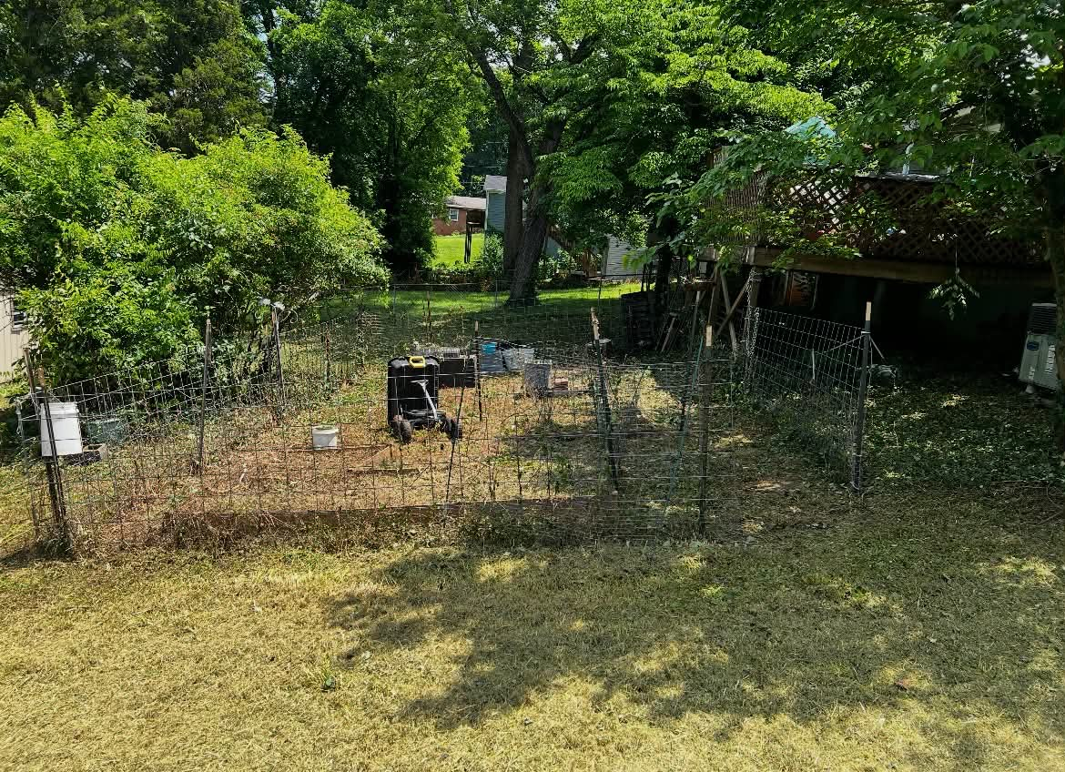 Garden area cleaned up and reclaimed after clearing