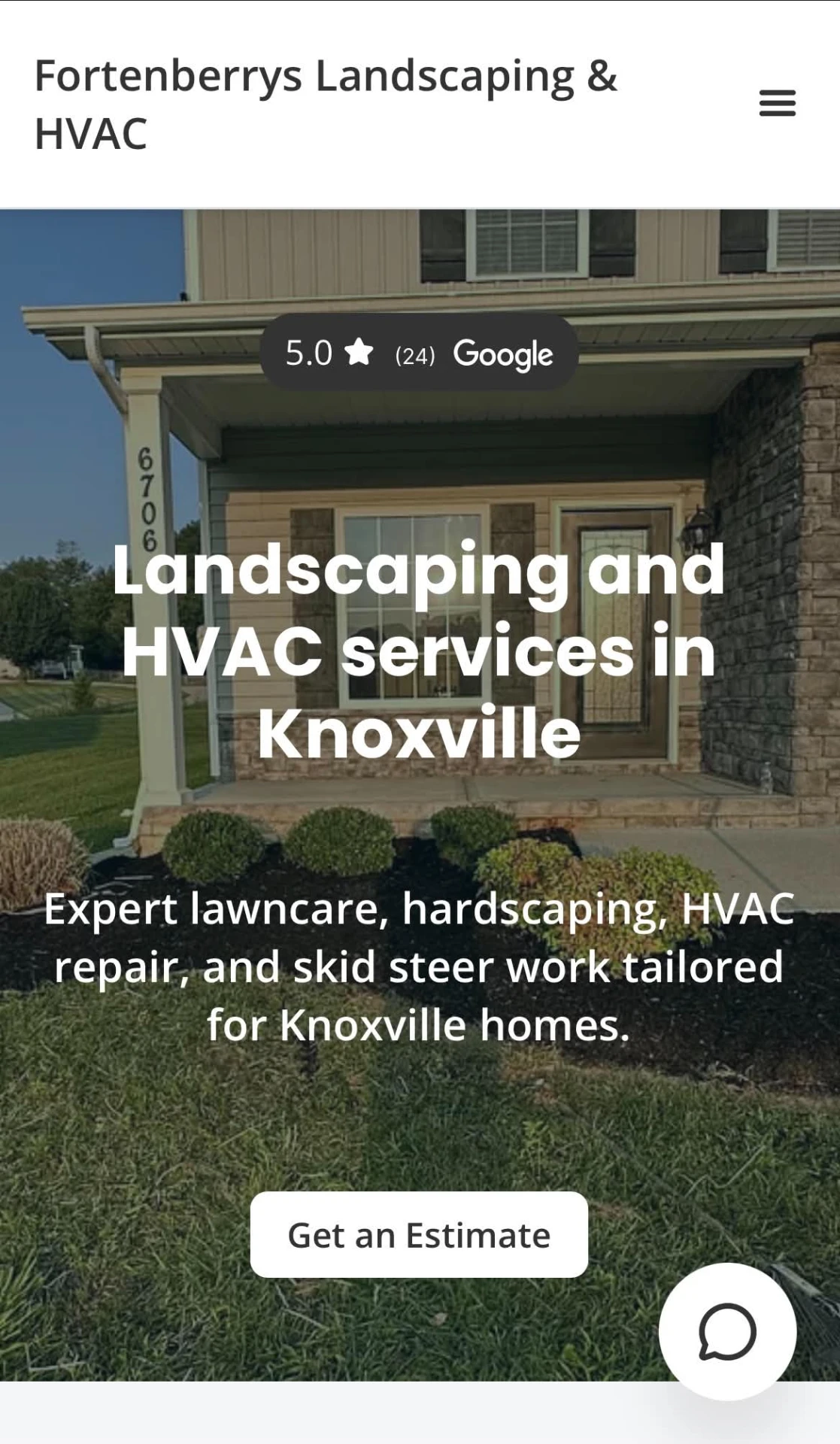 Fortenberrys Landscaping & HVAC website