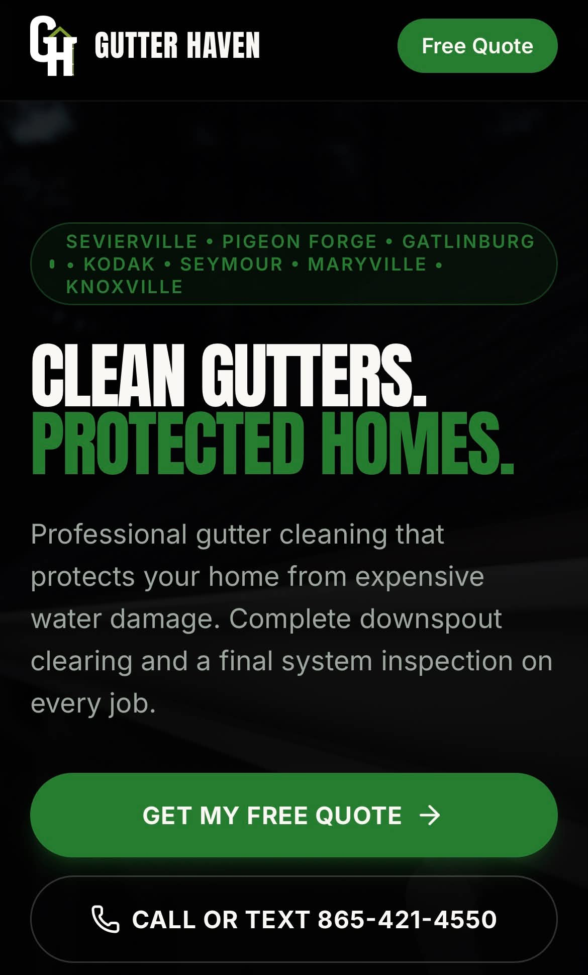Gutter Haven website