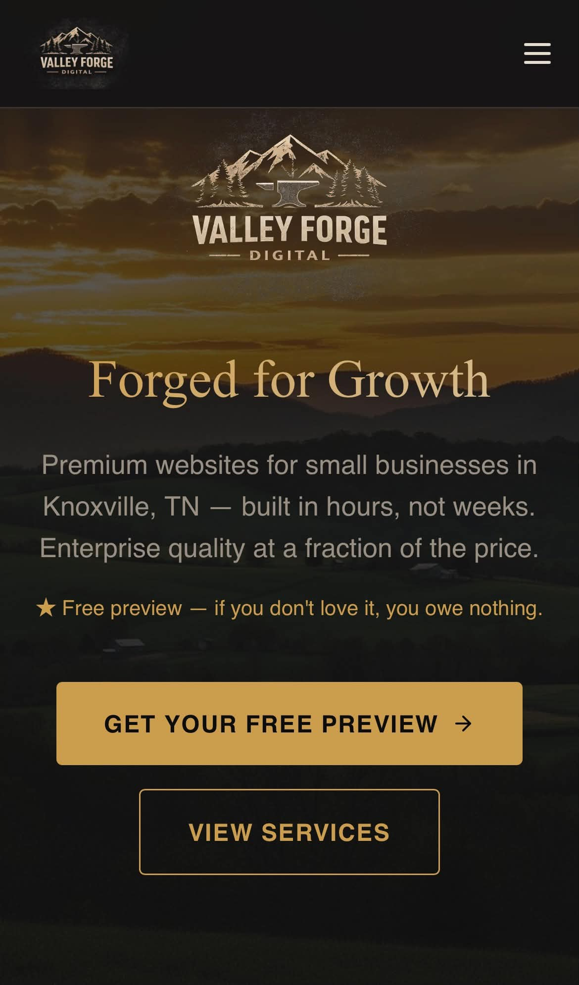 Valley Forge Digital website